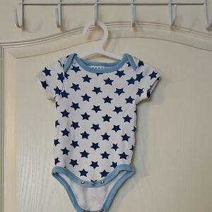 Bon Bebe White and Blue Star Bodysuit